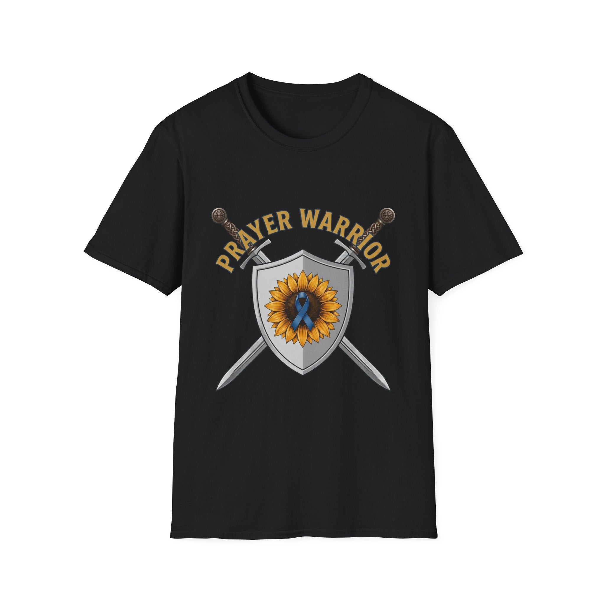 Prayer Warrior T-Shirt — Sunflower Shield Christian Faith Tee