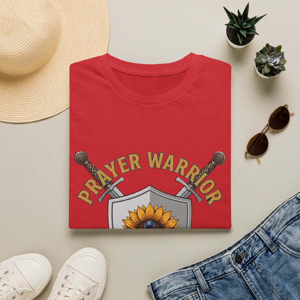 Prayer Warrior T-Shirt — Sunflower Shield Christian Faith Tee