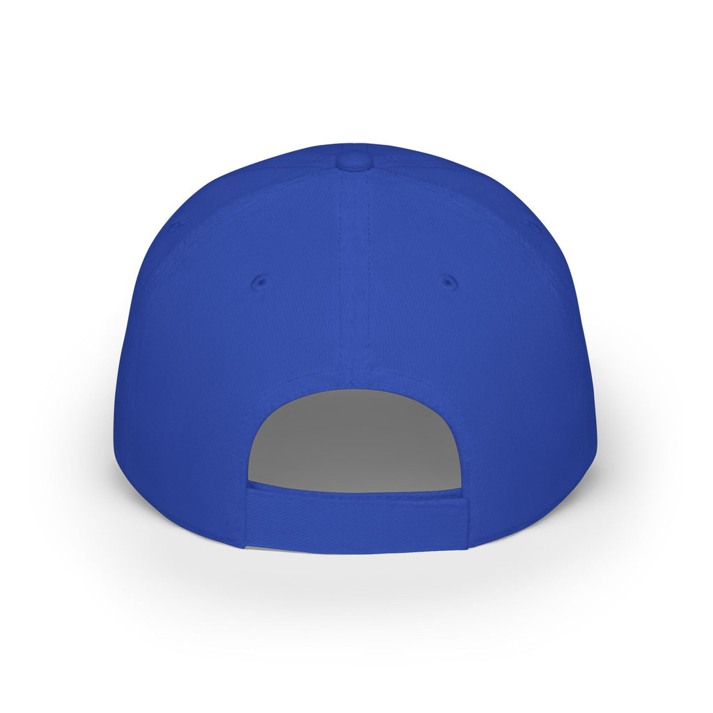 Low Profile Baseball Cap — Support Our Troops Blue Ribbon on American Flag