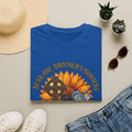 Christian T-Shirt - "Bear One Another's Burdens" Galatians 6:2 Sunflower Cross Design