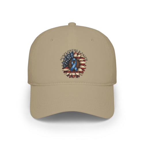 American Blue Ribbon, Sunflower Low Profile Ball Cap - Diabetes support