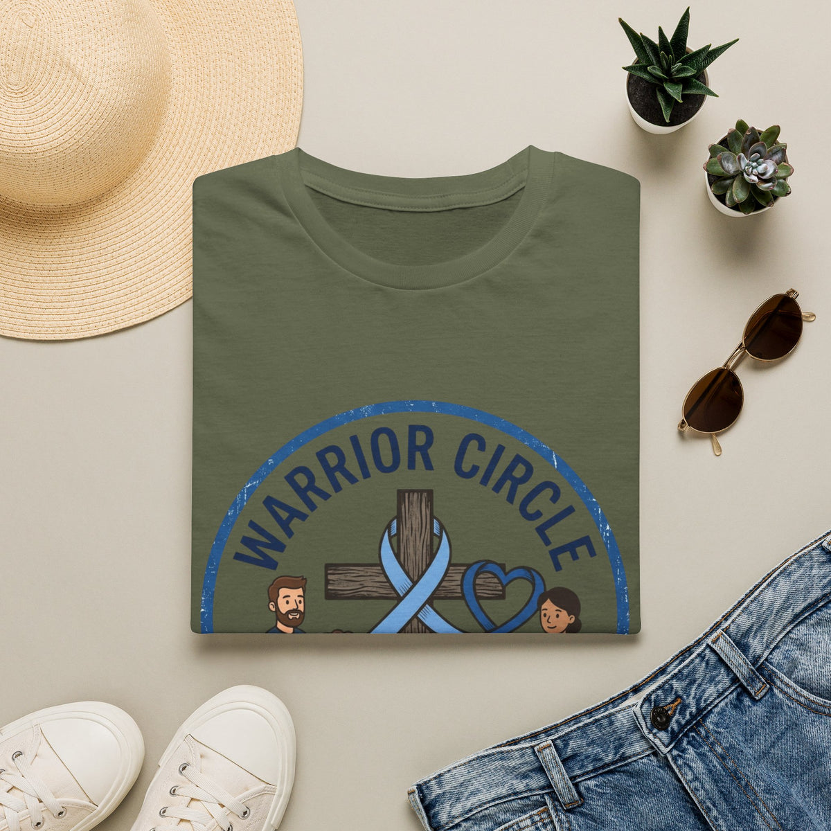 Warrior Circle T-Shirt — Faith/Diabetes Support