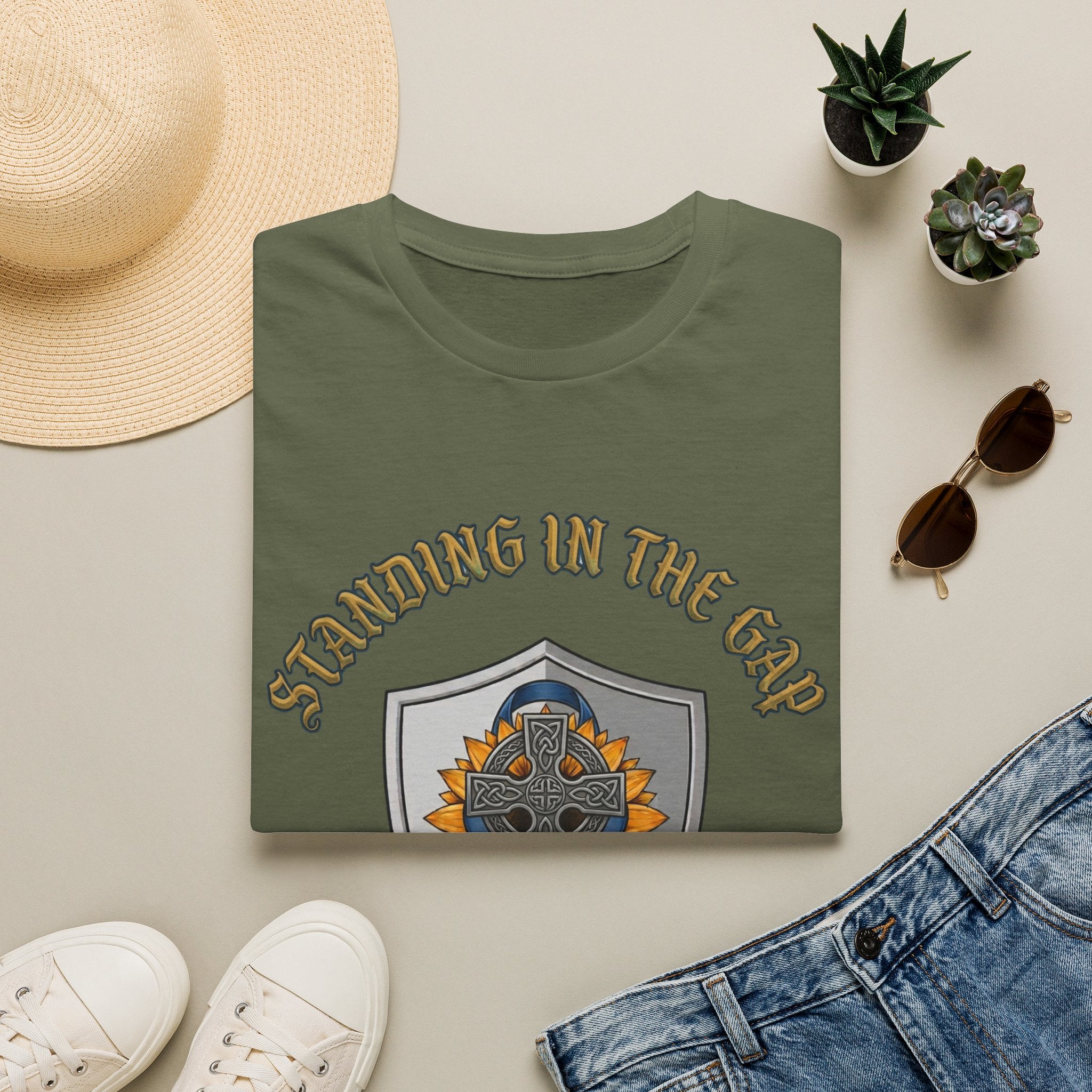 Standing in the Gap Shield T-Shirt — Faith/Diabetes Support