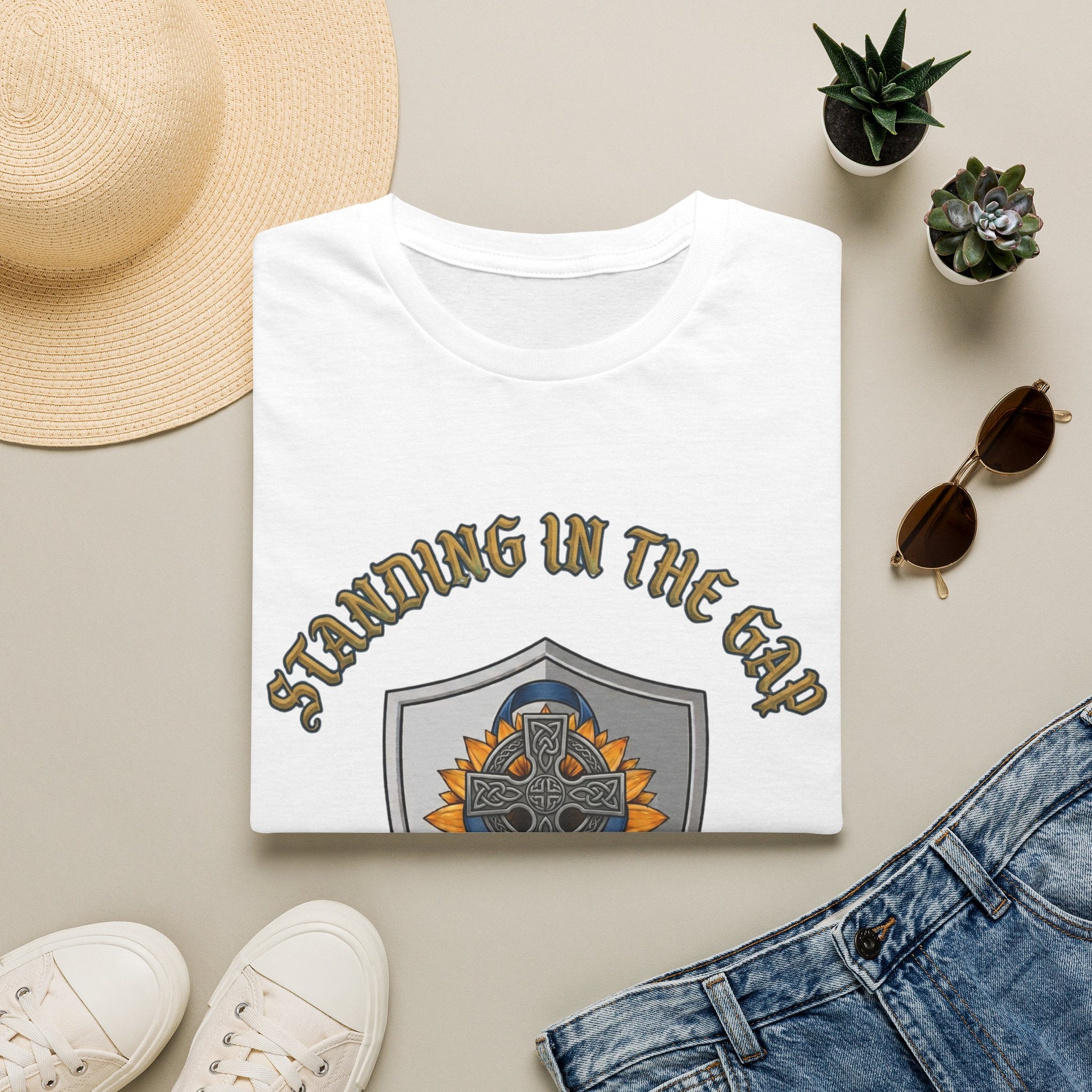 Standing in the Gap Shield T-Shirt — Faith/Diabetes Support