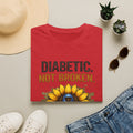 Diabetic Not Broken T-Shirt — Sunflower & Blue Ribbon Diabetes Awareness Tee