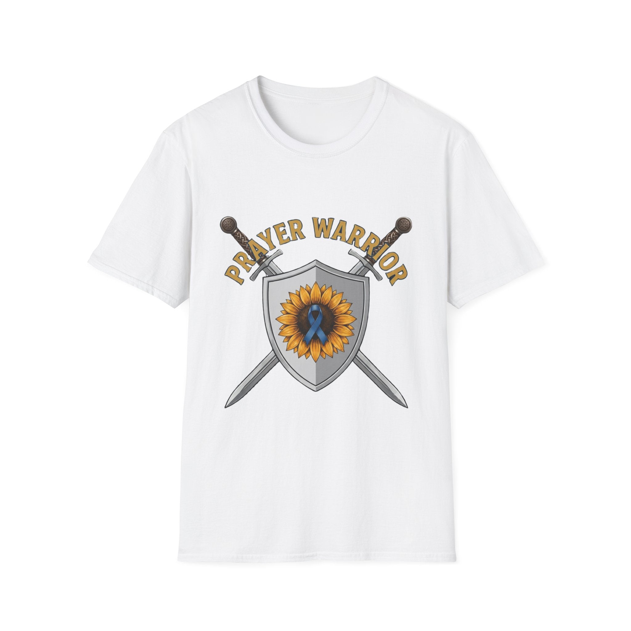 Prayer Warrior T-Shirt — Sunflower Shield Christian Faith Tee