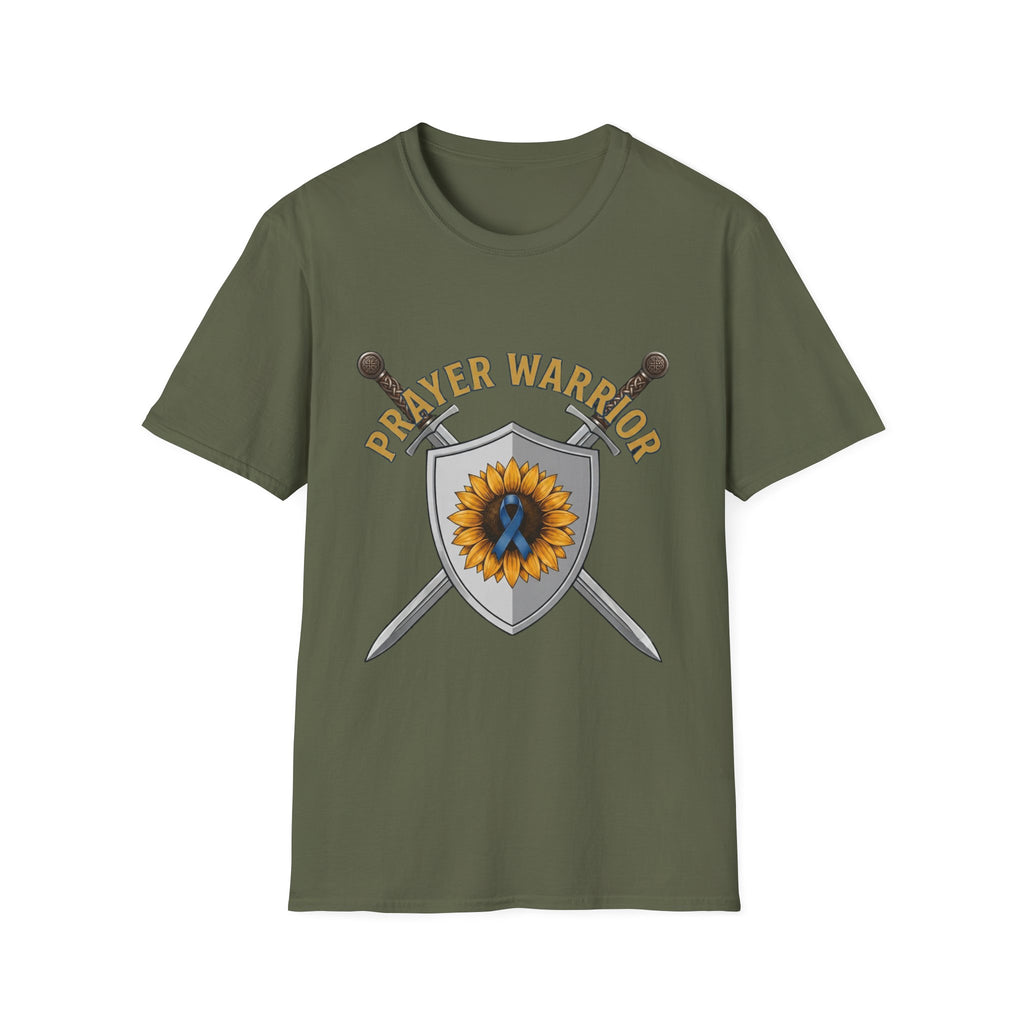 Prayer Warrior T-Shirt — Sunflower Shield Christian Faith Tee