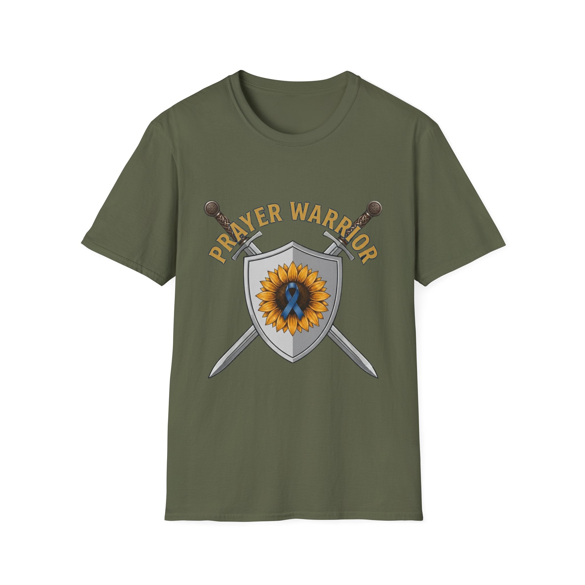 Prayer Warrior T-Shirt — Sunflower Shield Christian Faith Tee